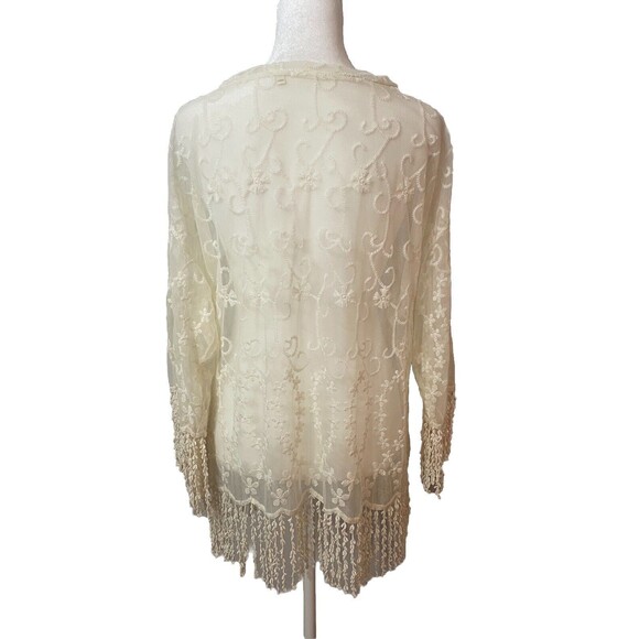 Dylan  Women’s Sheer Oversized Blouse Size Small . LTOP825 - Picture 3 of 4